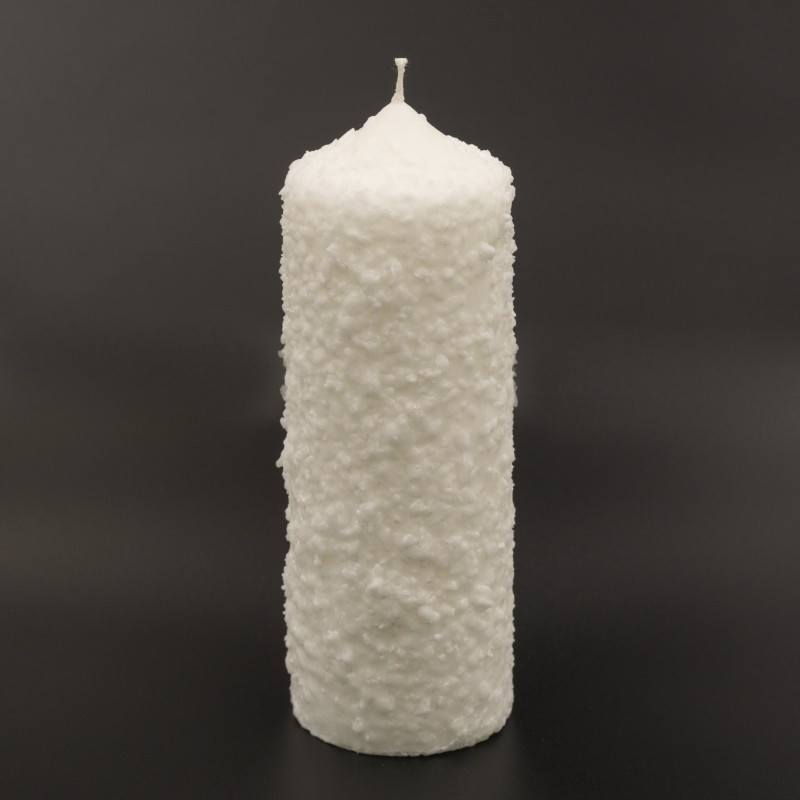 Stearīna svece, 17x6cm, balta