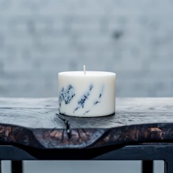 Sojas vaska svece ar lavandas aromātu, 6x8cm, balta