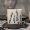 Sojas vaska svece ar lavandas aromātu, 8x8cm, balta