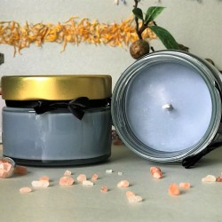 Sojas vaska svece ar granātābola aromātu, 5x7cm, pelēka