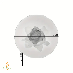 Silikona veidne Dekoratīvā peonija, 55x24mm
