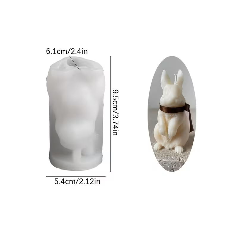 Silikona veidne Zaķis, 53x91mm